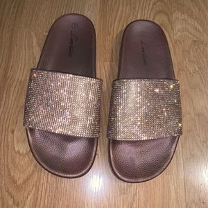 love university Shoes - Women’s Rhinestone Slides love university Shoes - Women’s Rhinestone Slides